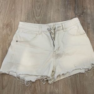 Tan Denim Shorts